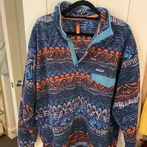 Men’s Patagonia Synchilla Patterned Fleece Jacket Size XL